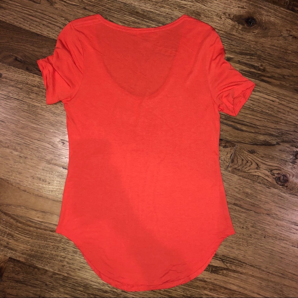 Red Scoop neck t-shirt